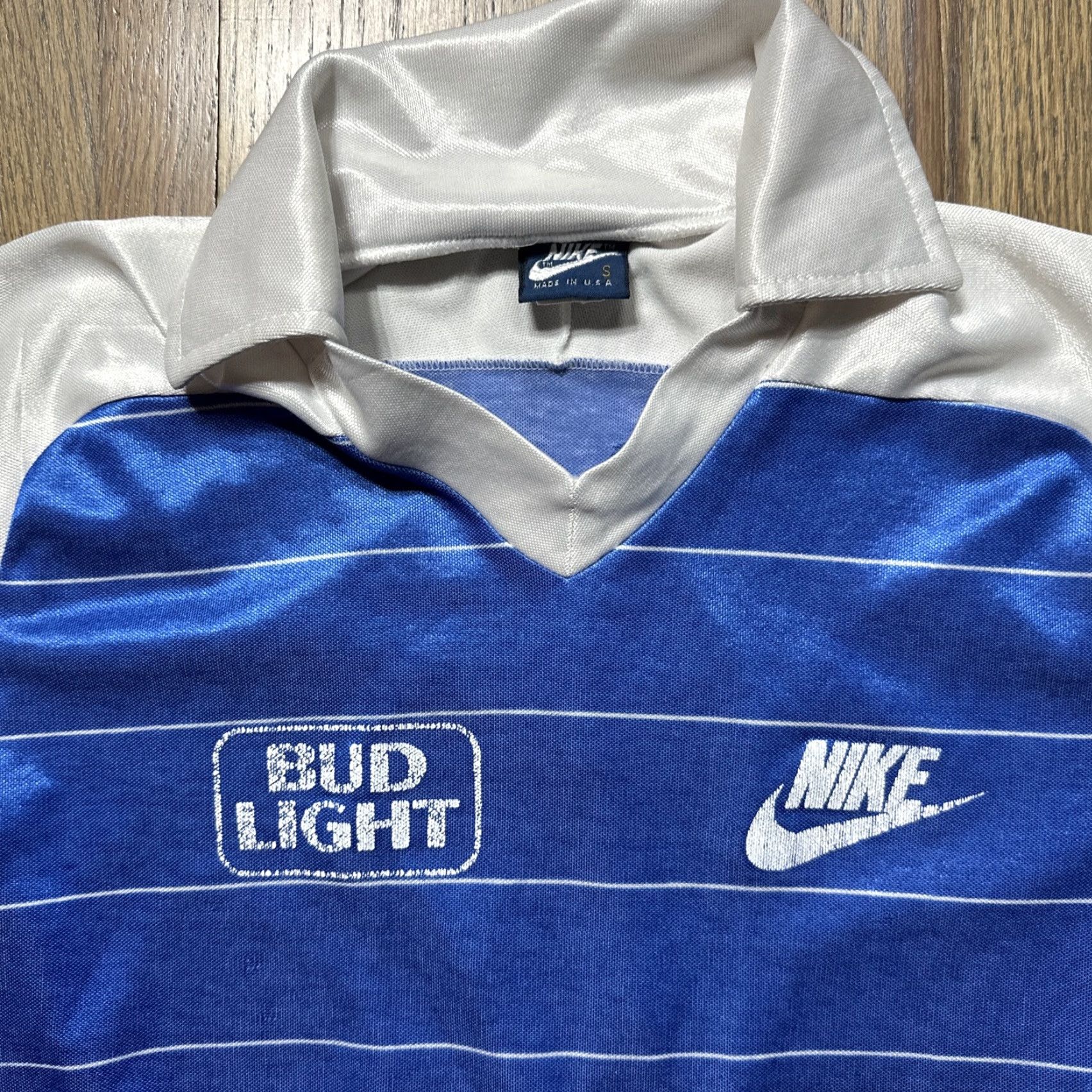 Nike VINTAGE Nike Polo Shirt Short Sleeve Mens S Blue USA 80s 90s Soccer USA Mac Attack Streetwear Lightweight Cotton Polo Shirt Size US S / EU 44-46 / 1 - 2 Thumbnail