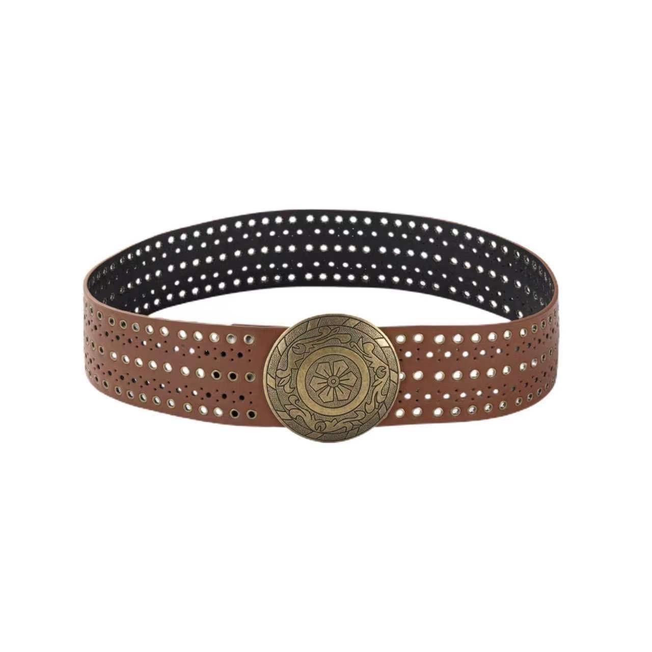 Other Y2K Chunky Oversized Buckle Boho Belt OS Size ONE SIZE - 5 Thumbnail