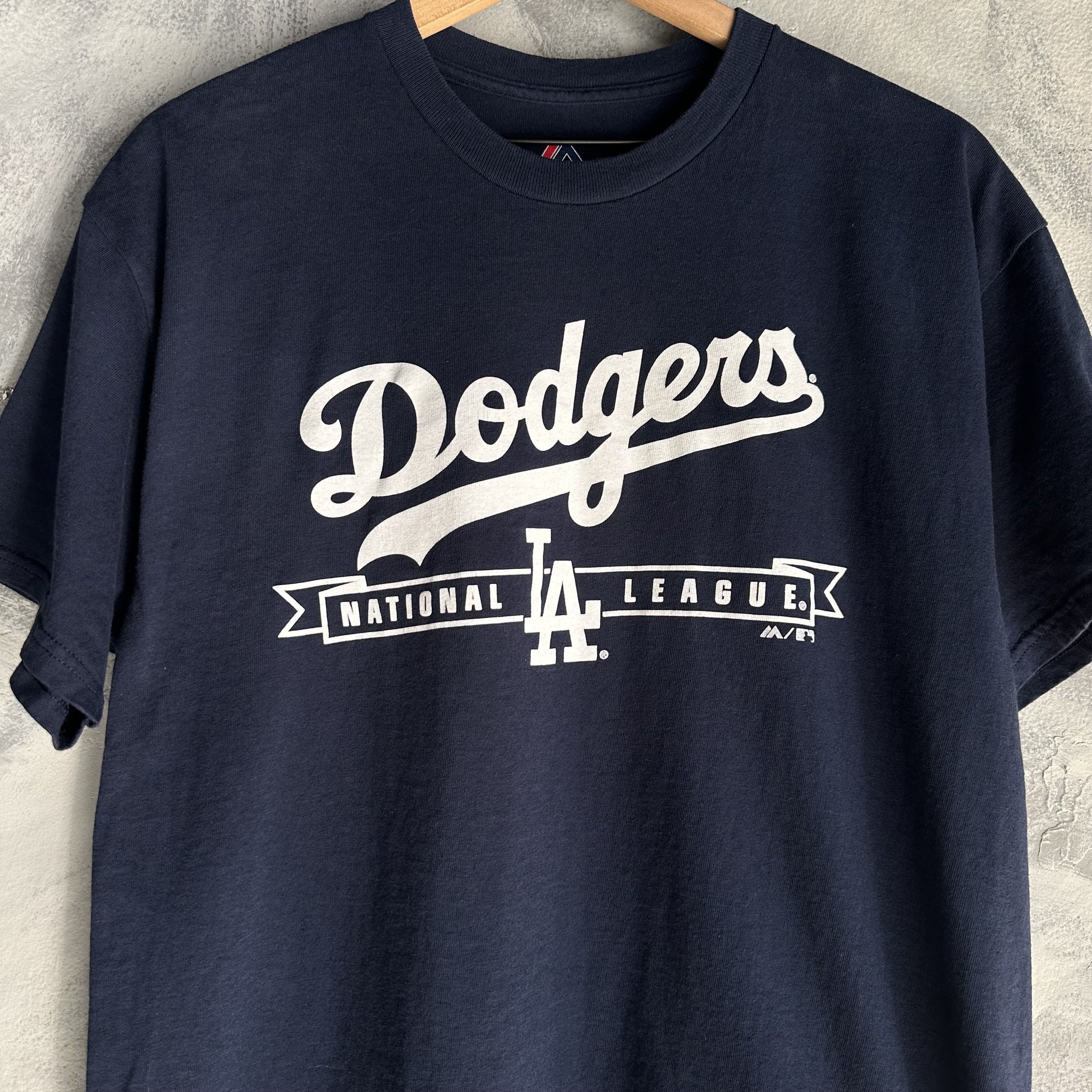 Majestic Majestic Vintage Los Angeles Dodgers T Shirt Mens Large Blue Size US L / EU 52-54 / 3 - 2 Thumbnail