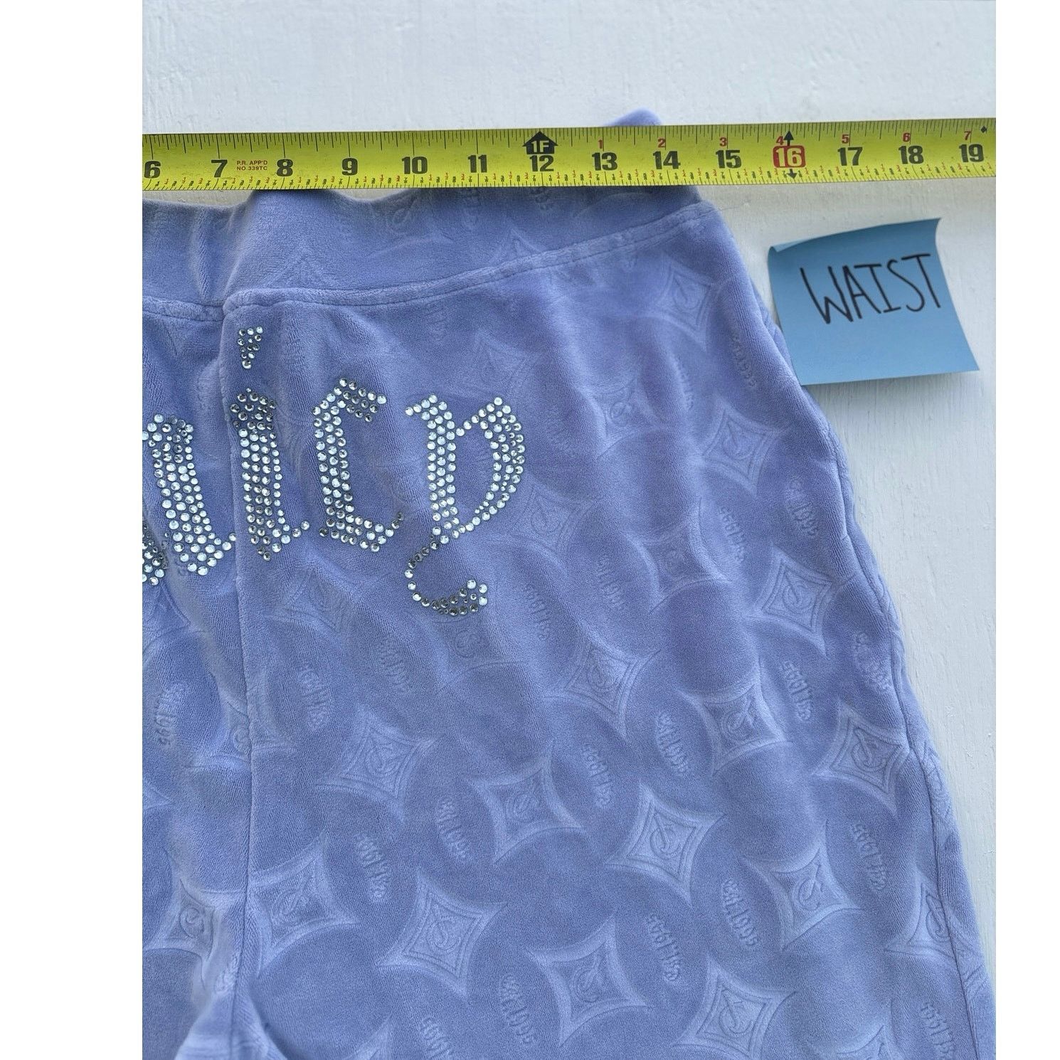 Juicy Couture JUICY Couture Pastel Blue Embossed Velour Jogger Pants Size 28" / US 6 / IT 42 - 5 Thumbnail