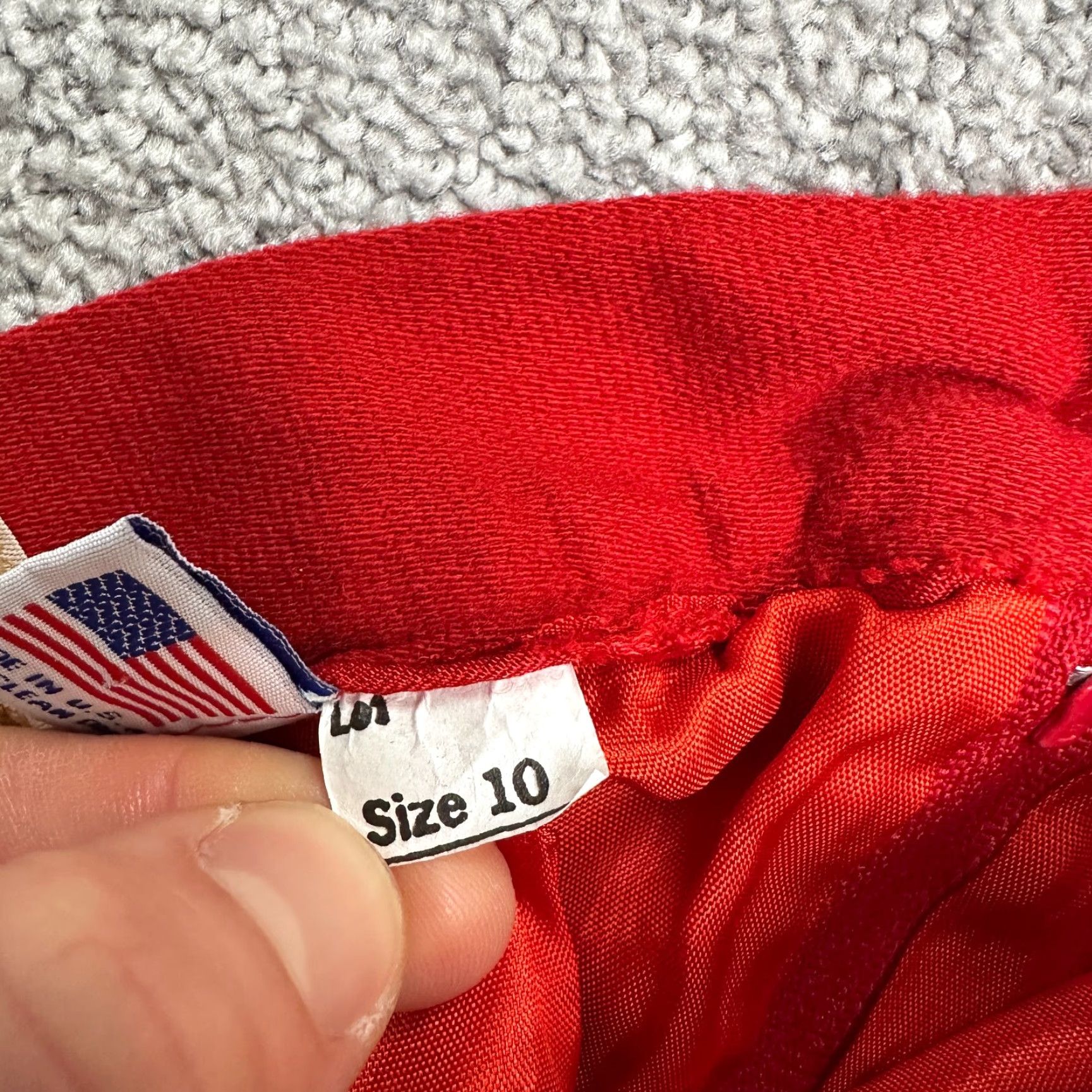 Vintage VINTAGE Alberto Makali Wool A-Line Midi Skirt Women 10 Red Lined Office 24x20.5 90s Womens Skirt Size 32" / US 10 / IT 46 - 7 Thumbnail