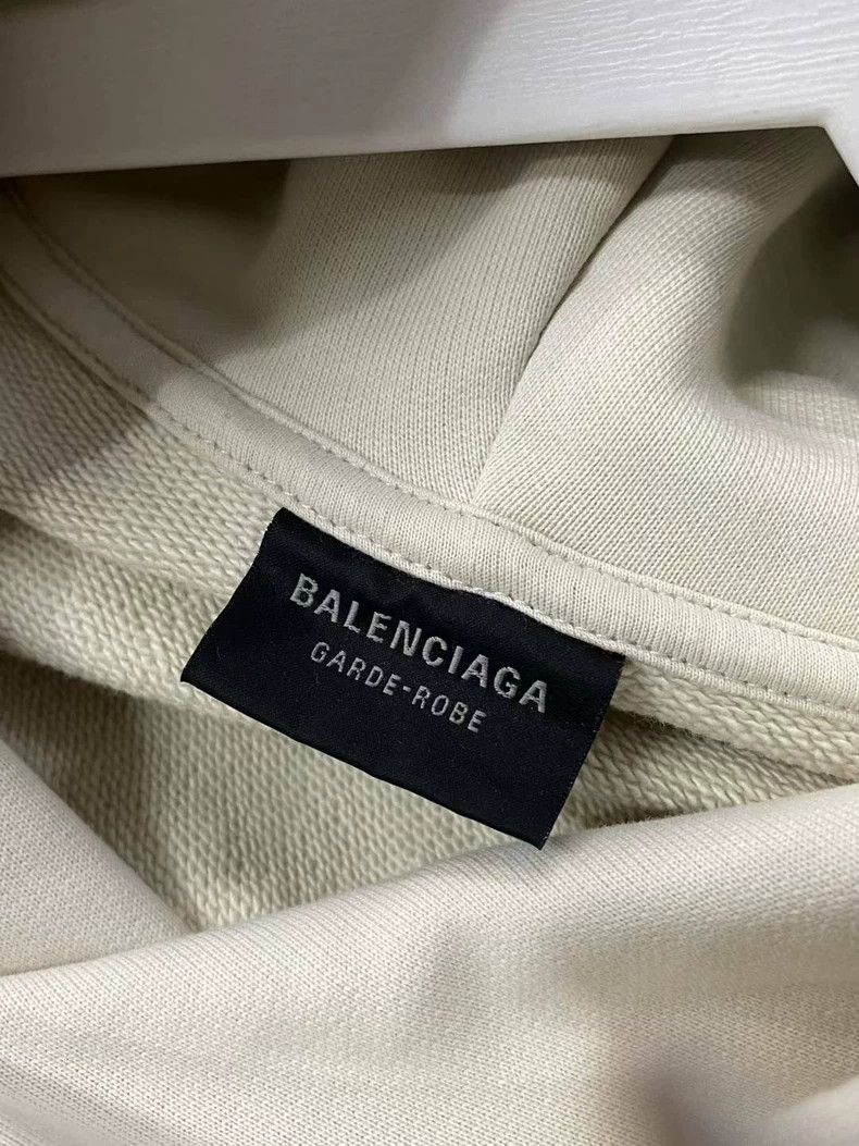 Balenciaga Balenciaga Beige embroidered logo hoodie Size US XS / EU 42 / 0 - 6 Thumbnail
