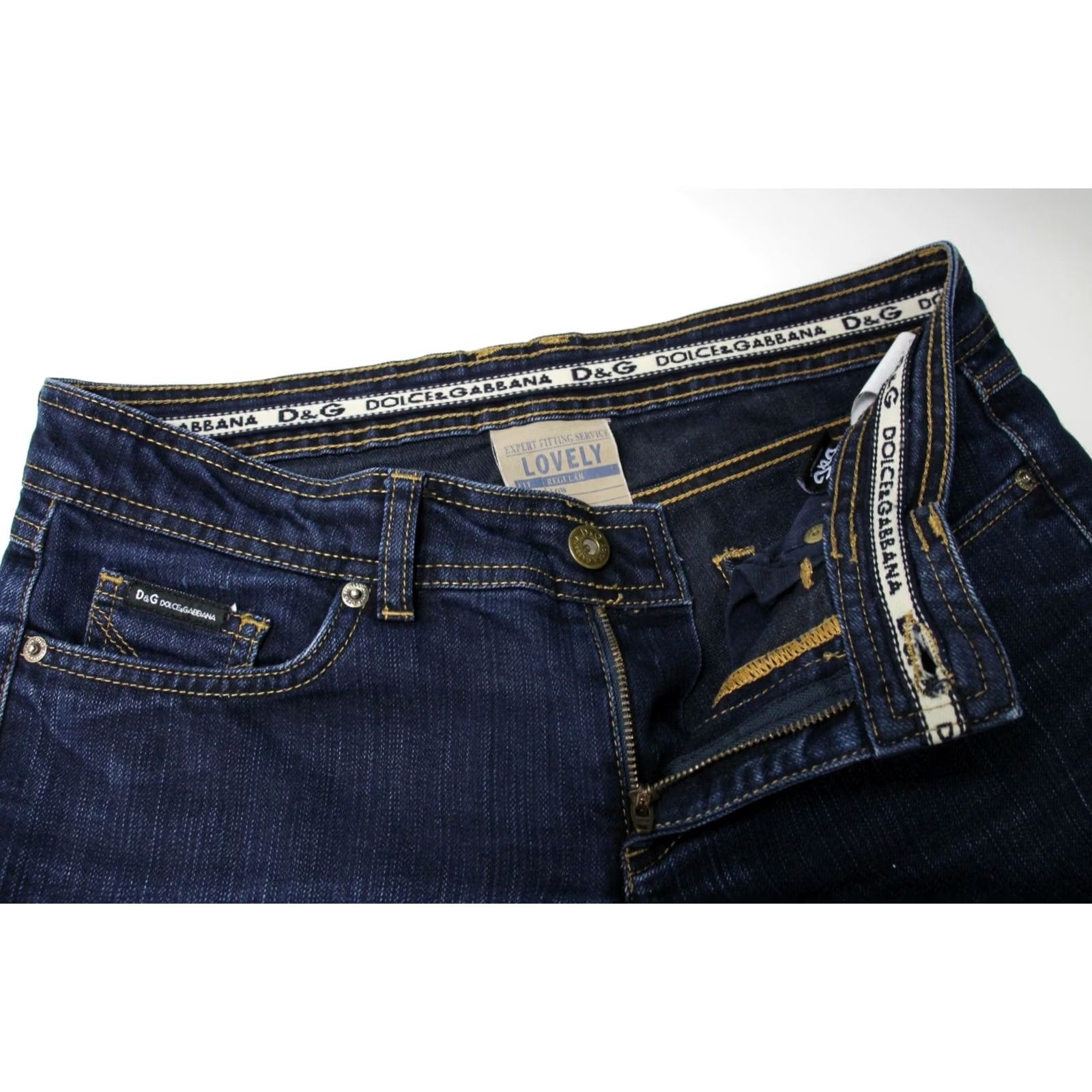 Dolce & Gabbana DOLCE & GABBANA Low Rise Regular Fit Jeans Women's W28 Whiskers Faded Denim Size 28" / US 6 / IT 42 - 4 Thumbnail