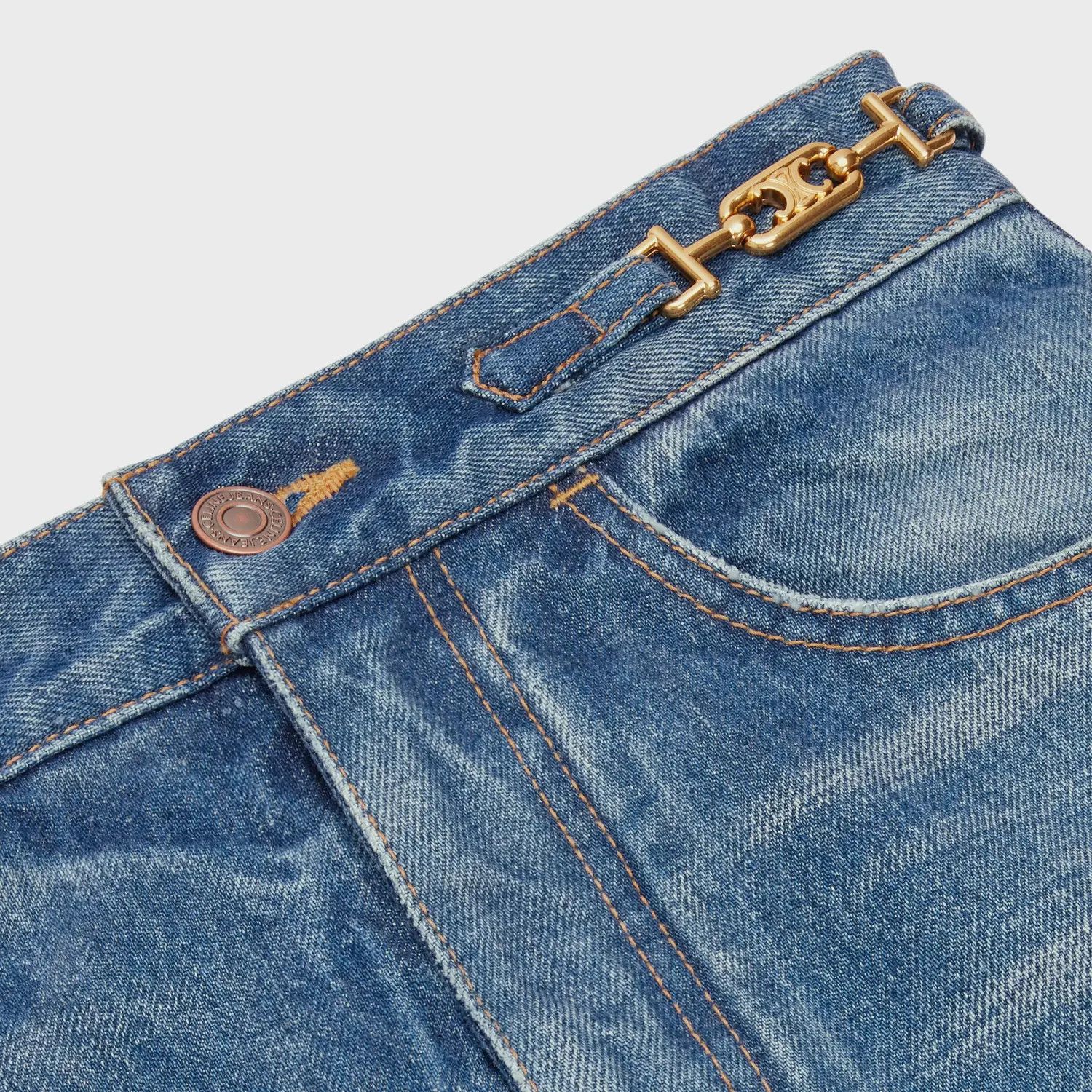 Celine o1bcso1str0925 2N861930F Margaret Jeans in Blue Size 25" / US 0 / IT 36 - 3 Thumbnail