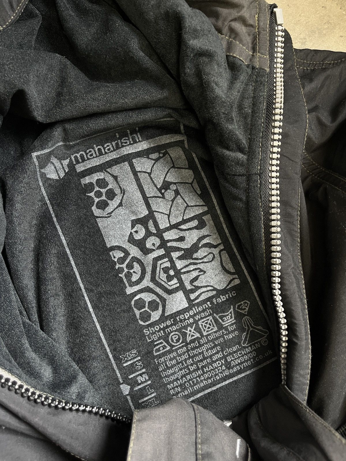 Maharishi Archive Maharishi AW99 Black Oiled Showerproof Anorak Smock Size US M / EU 48-50 / 2 - 11 Thumbnail