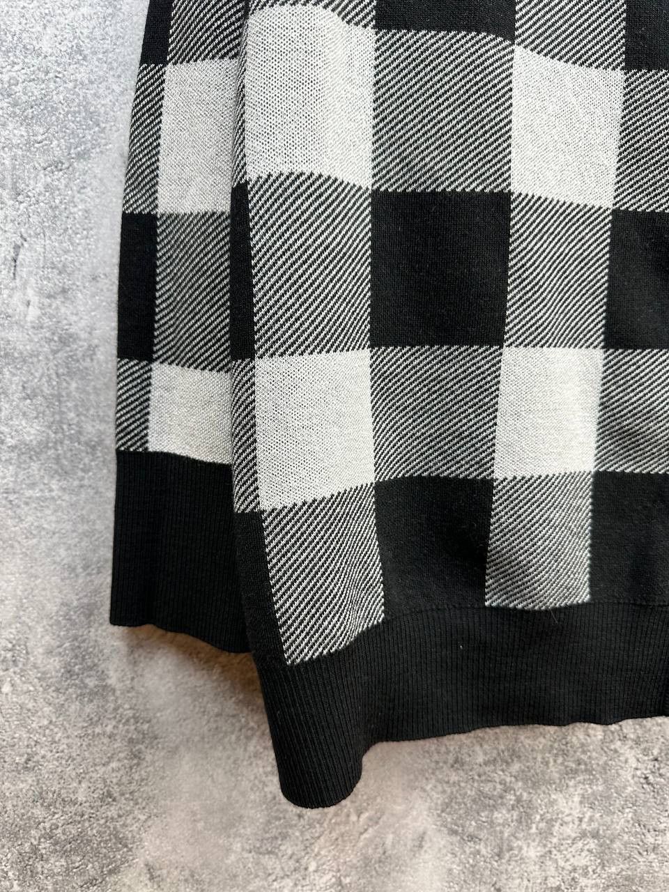 Akris RRP $1250 AKRIS PUNTO Asymmetri Jacquard Check Wool Cardigan Size M / US 6-8 / IT 42-44 - 6 Thumbnail