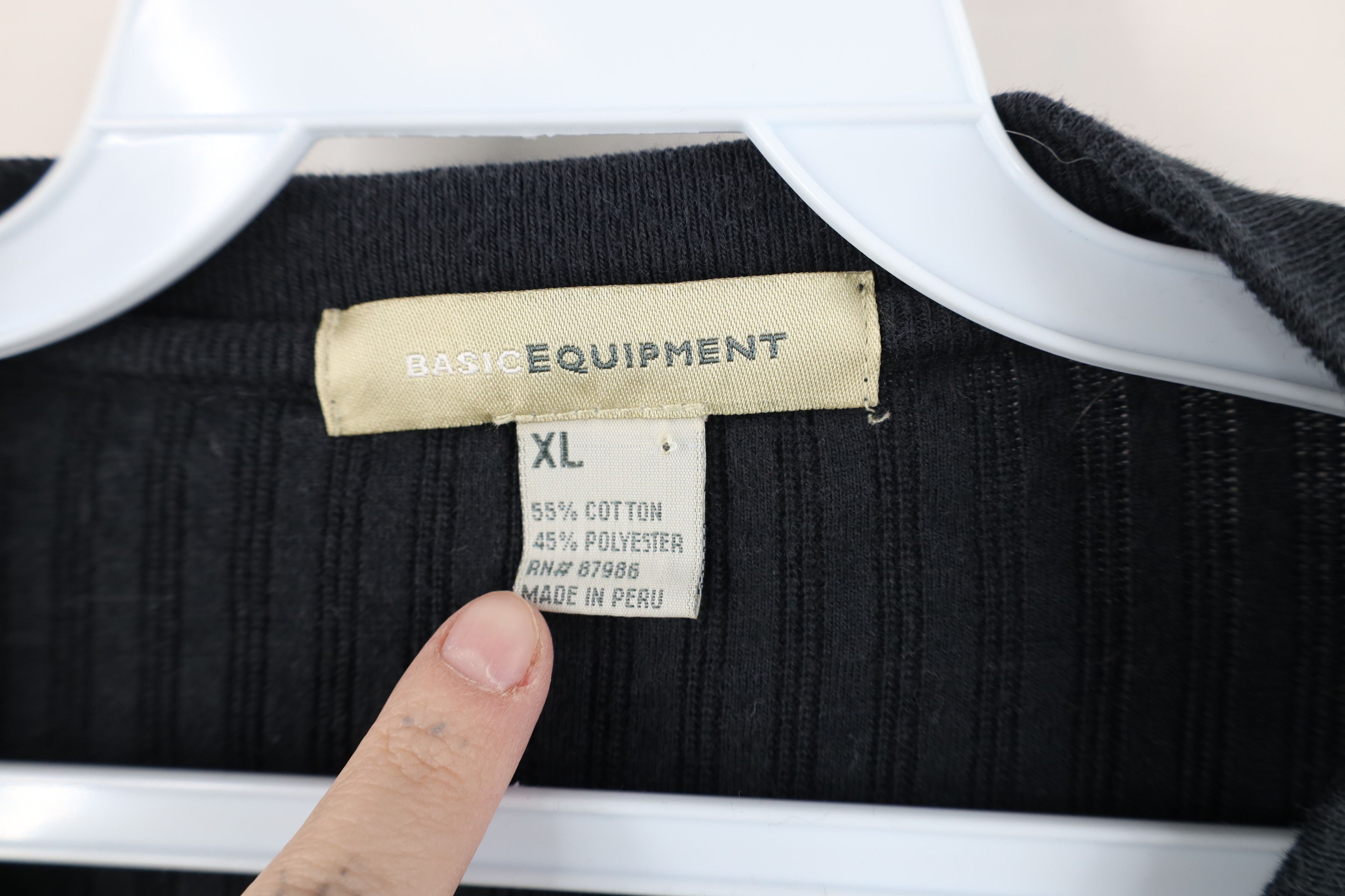 Vintage Vintage 90s Streetwear Ribbed Long Sleeve Henley T-Shirt Size US XL / EU 56 / 4 - 5 Thumbnail