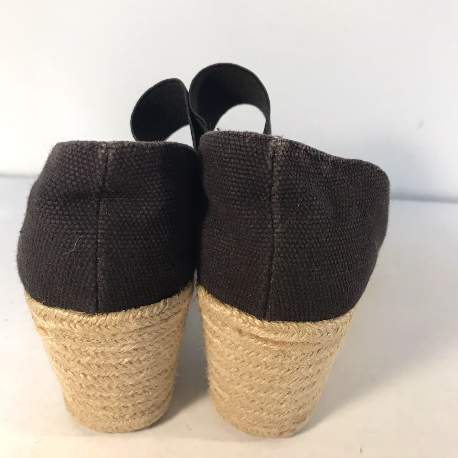 Nine West Nine West Black Fabric Wedge Slides with Ankle Strap Women’s Size 7.5 - High Heel 3in Size US 7.5 / IT 37.5 - 4 Thumbnail
