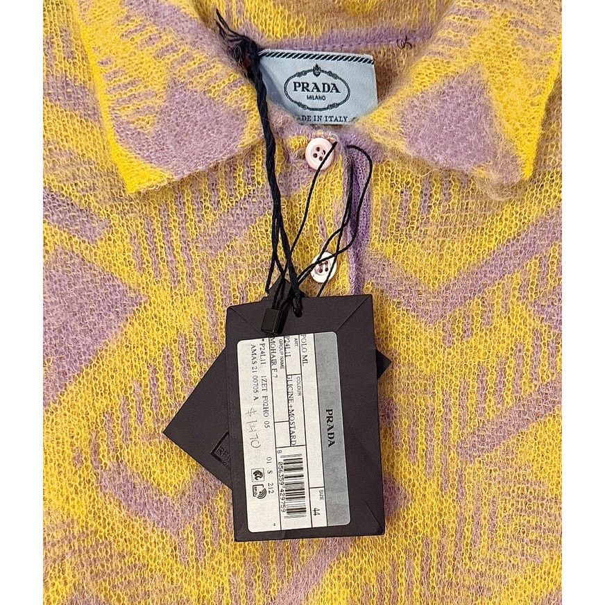 Prada Prada NWT Women's Mohair Polo Multicolor Sweater Size L / US 10 / IT 46 - 3 Thumbnail
