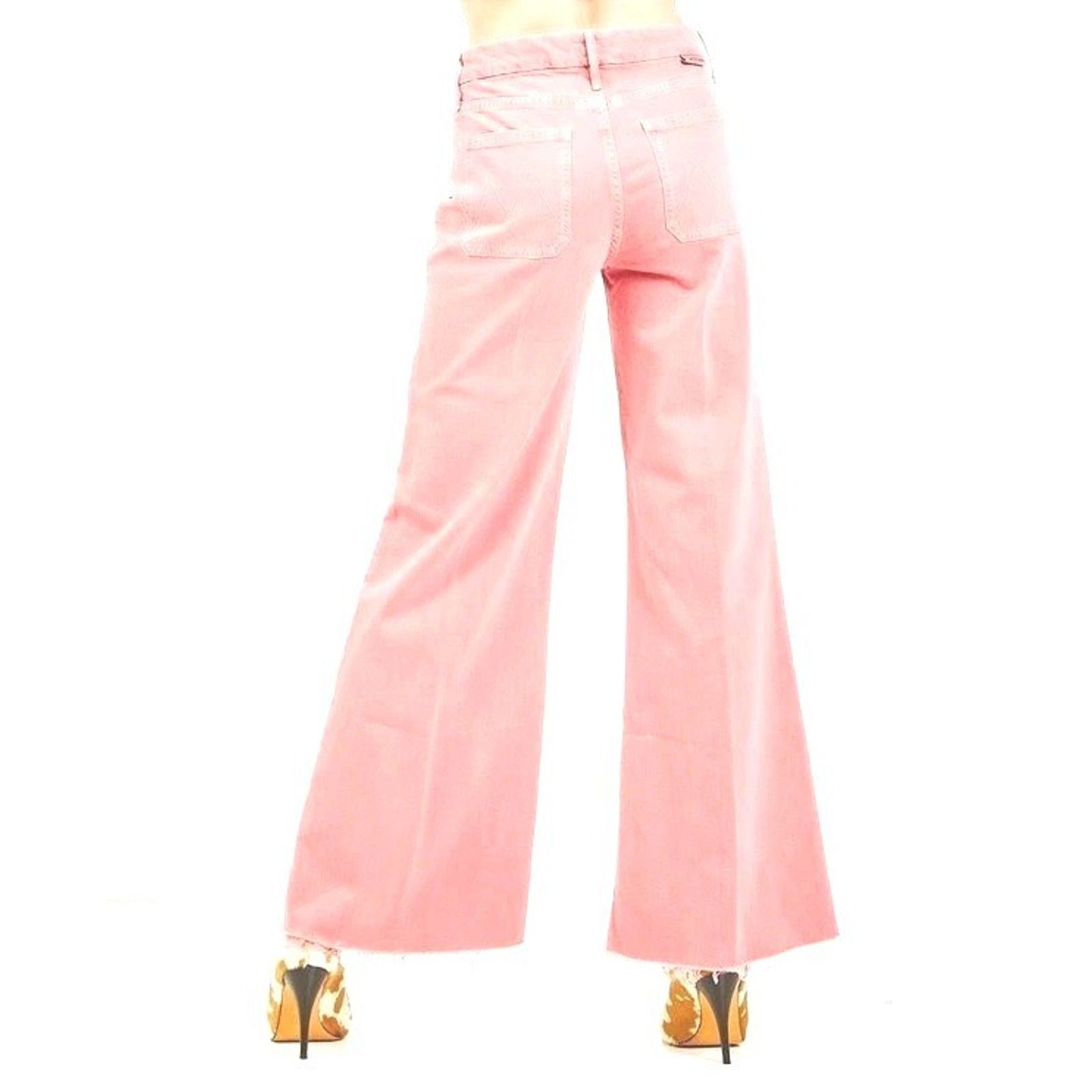 MOTHER Mother Patch Pocket Roller Ankle Fray Wide Leg Geranium 26 Size 26" / US 2 / IT 38 - 2 Thumbnail