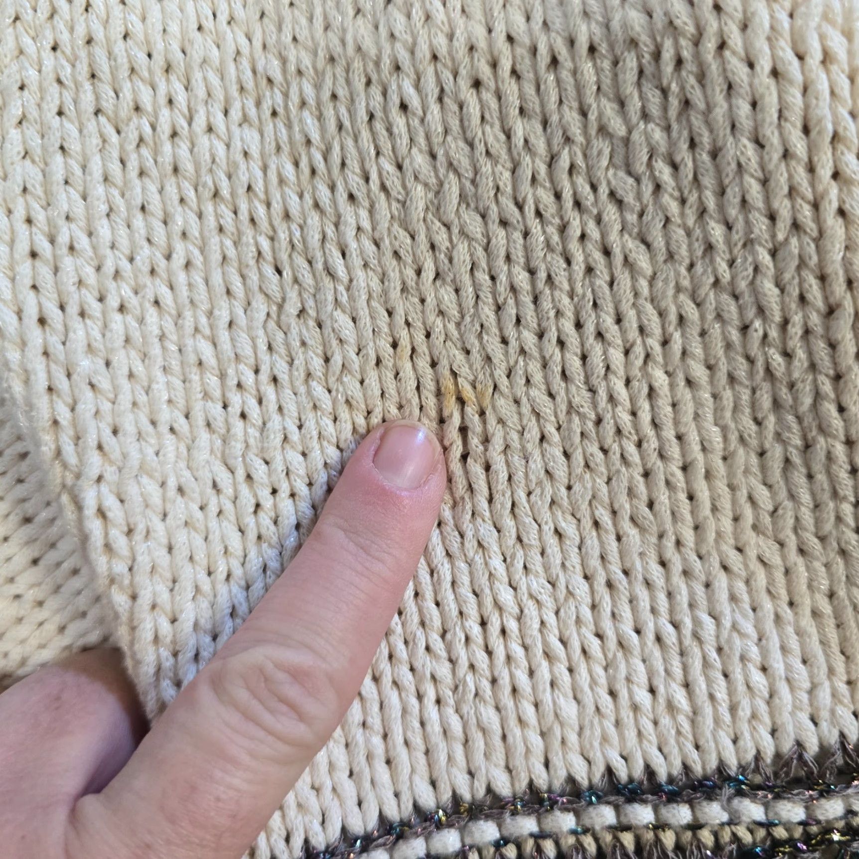 Zara Zara Sweater Womens Size S Beige Green Oversized Cropped Fair Isle Knit Pullover Crew Neck Long Sleeve Winter Casual Size S / US 4 / IT 40 - 6 Thumbnail