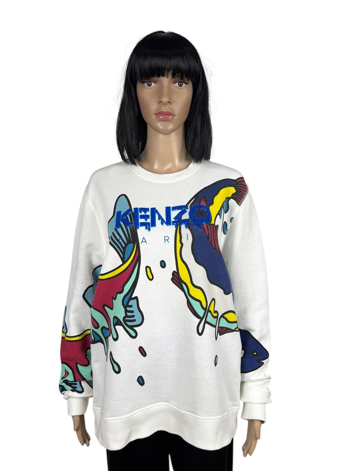 Kenzo Kenzo Paris Printed Sweatshirt Double Fish Cotton size XL Size XL / US 12-14 / IT 48-50 - 1 Thumbnail