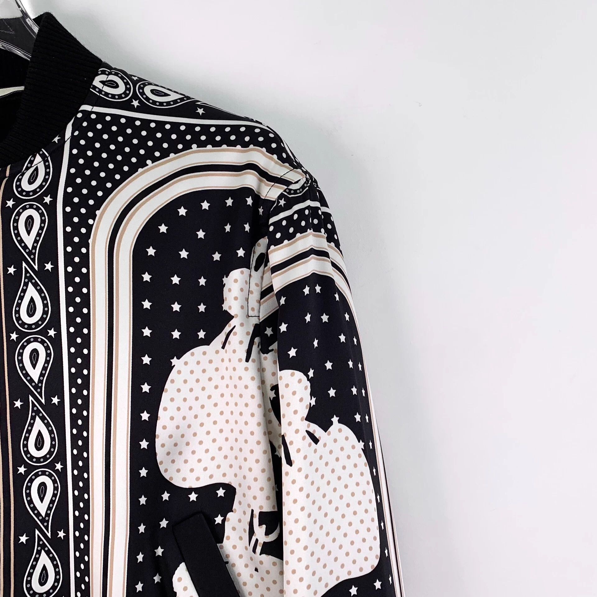 Hermes LW0343 Hermes Black Polka Dot Print Silk Long Sleeve Jacket Size XS / US 0-2 / IT 36-38 - 3 Thumbnail