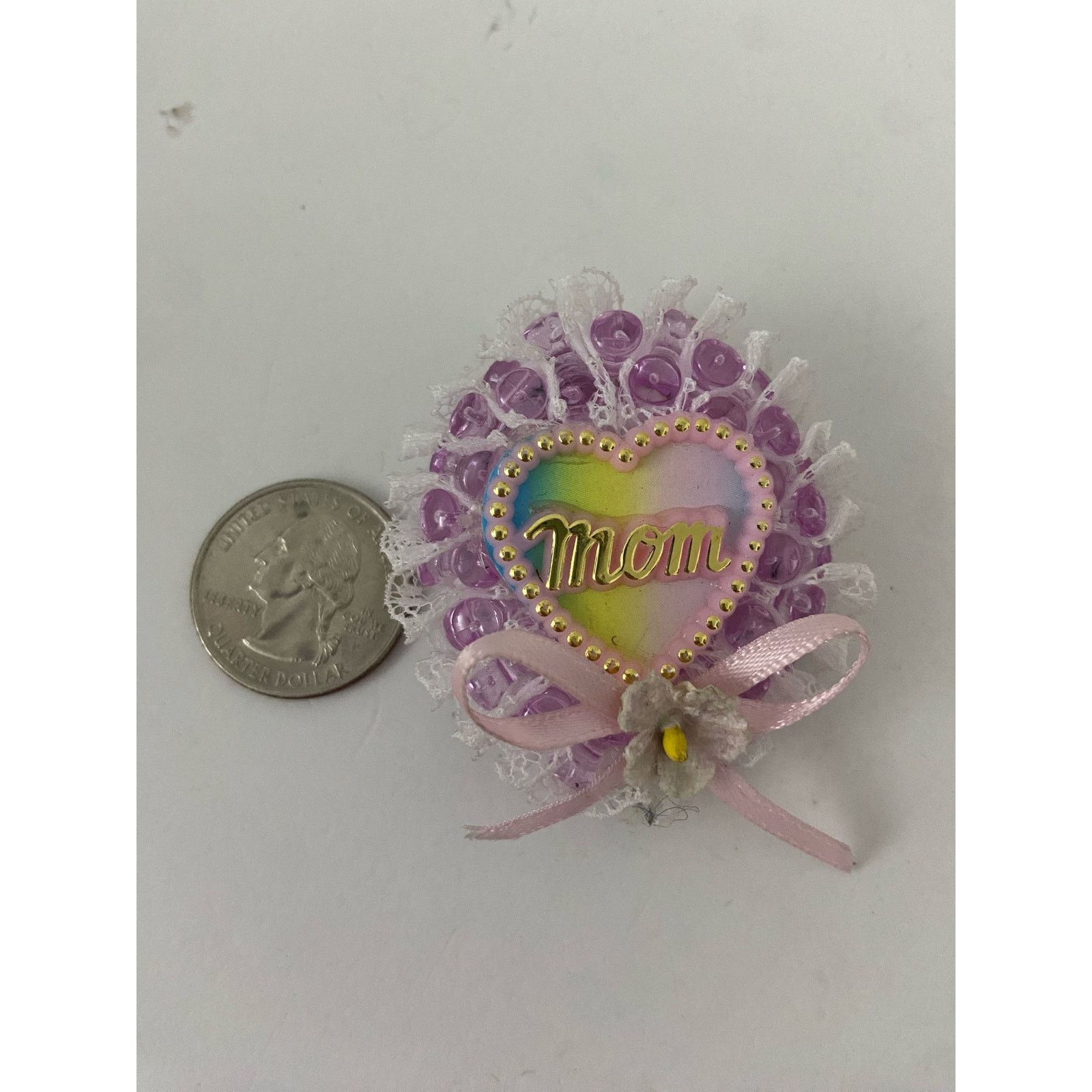 Other Frilly pink Mom pin Size ONE SIZE - 2 Thumbnail