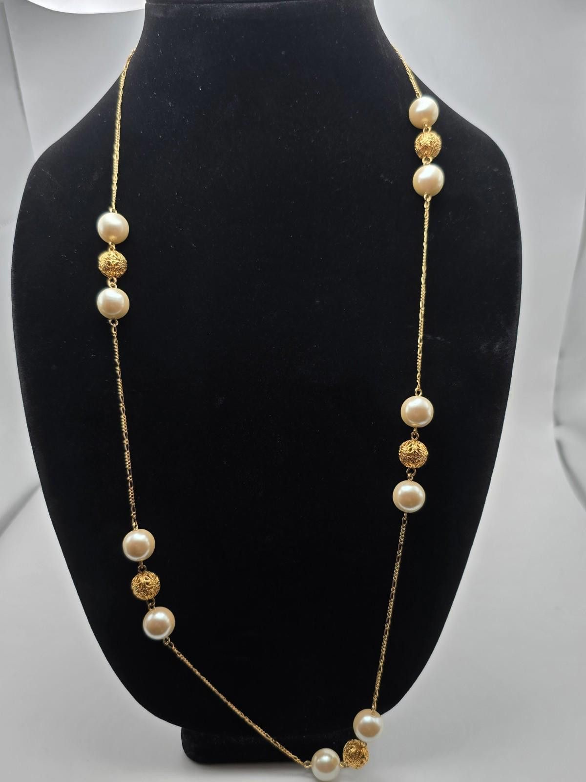 Other Vintage GJD Mexico Necklace 30" Gold Tone Filigree Pearls Size ONE SIZE - 1 Thumbnail