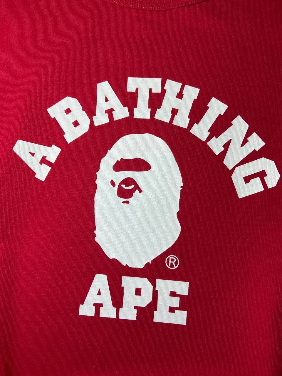 Bape Bape A Bathing Ape Red Big Logo Printed T-shirt Cotton Size US XL / EU 56 / 4 - 5 Thumbnail