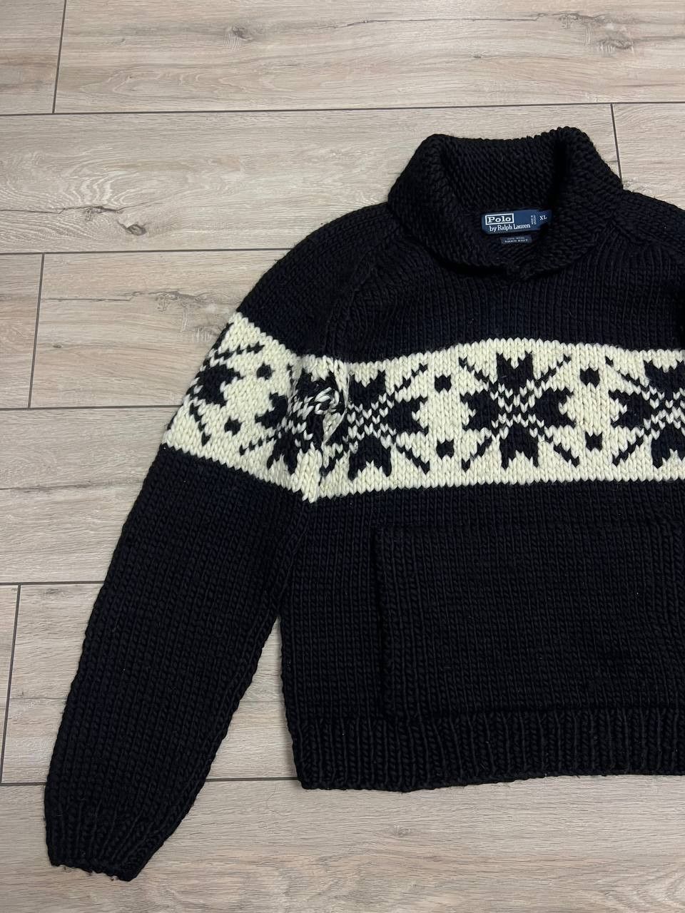 Polo Ralph Lauren 2005 Hand-Knit Ralph Lauren Polo Fair Isle Shawl Sweater XL Size US XL / EU 56 / 4 - 5 Thumbnail