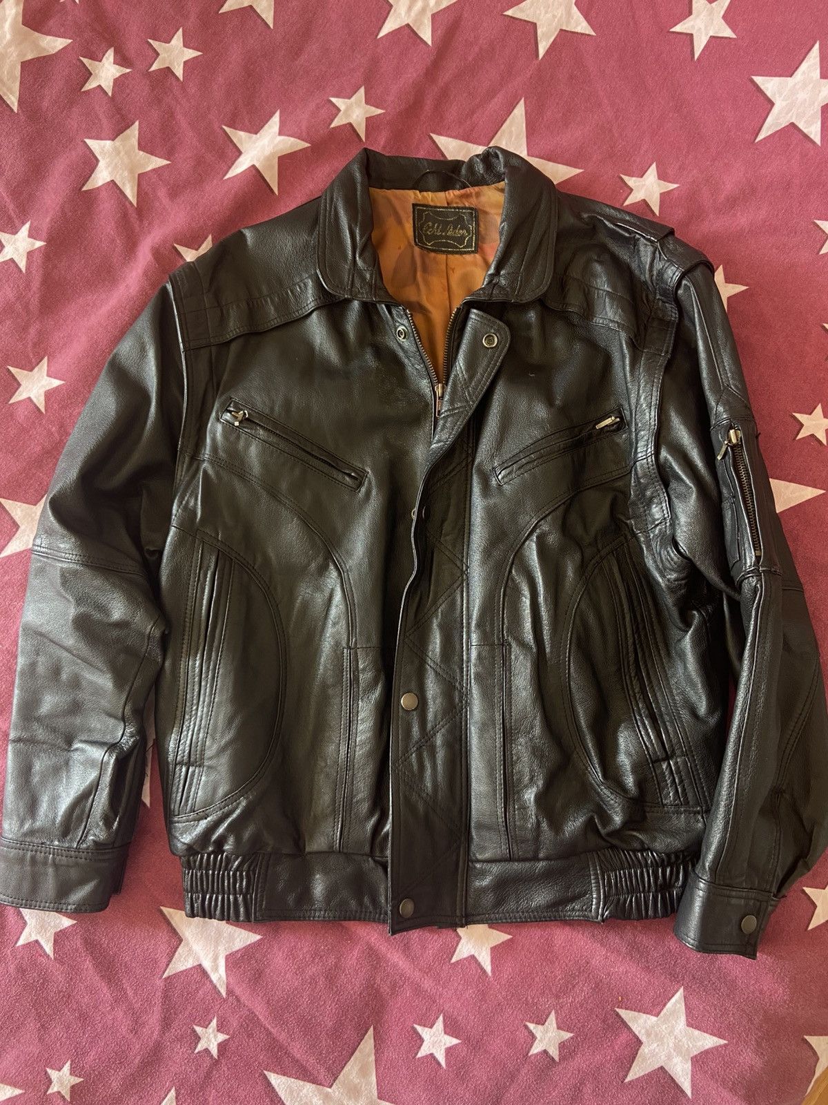 Genuine Leather Vintage real leather pilot bomber jacket Size US M / EU 48-50 / 2 - 2 Thumbnail