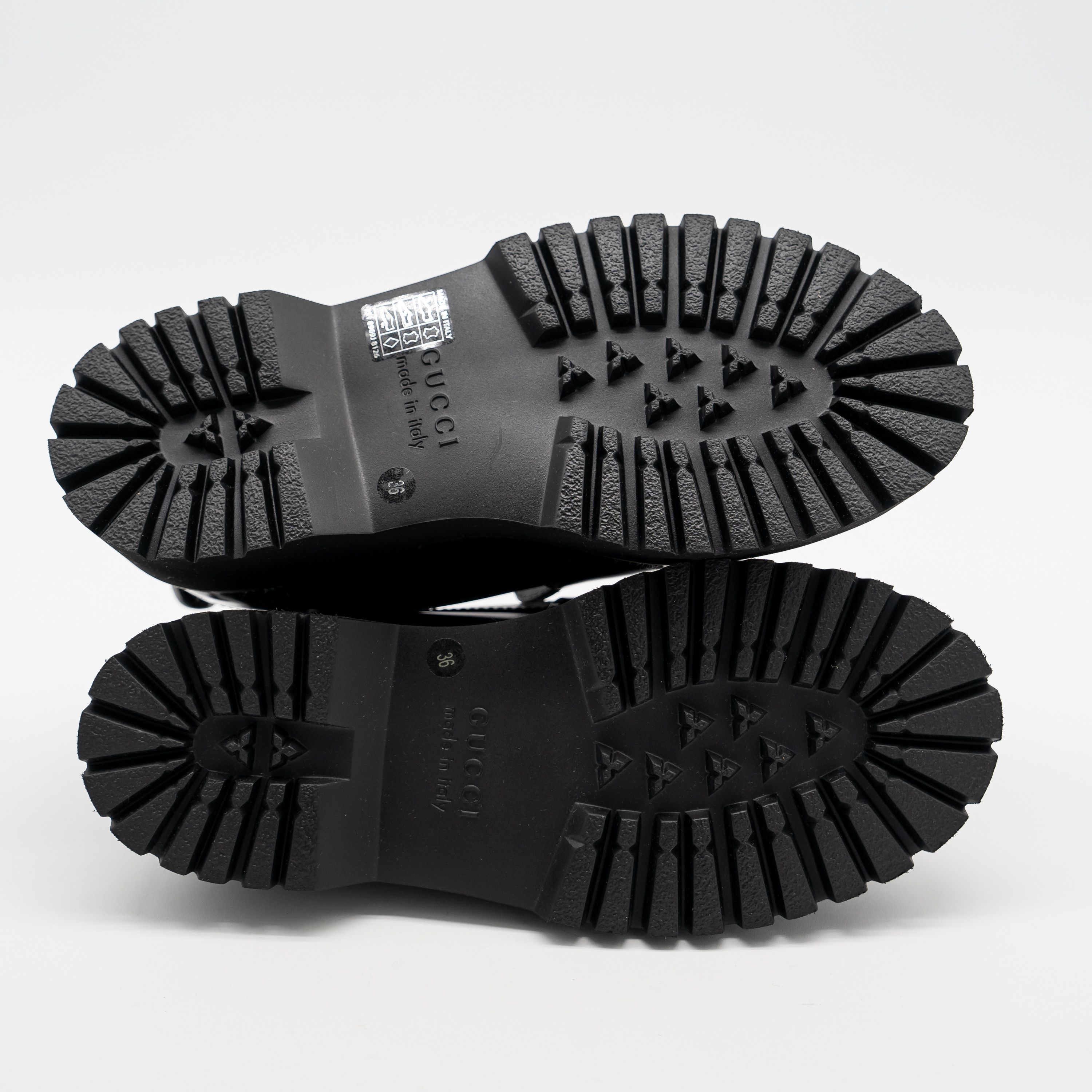 Gucci 6 US Gucci Lug Sole Penny Loafers Black Web Leather Size US 6 / IT 36 - 6 Thumbnail