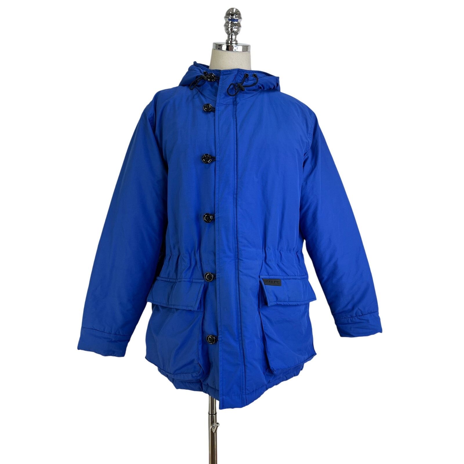 Ralph Lauren × Vintage Vintage Ralph Ralph Lauren Puffer Hooded Blue Coat Size L / US 10 / IT 46 - 1 Thumbnail