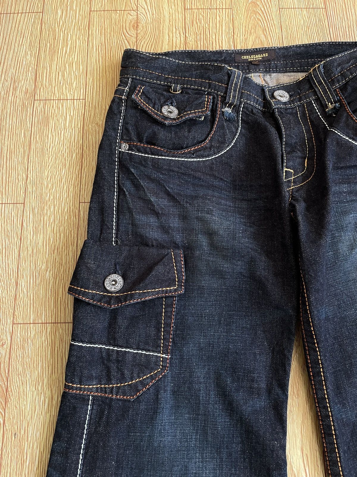 Le Grande Bleu (L.G.B.) Very Rare Vintage Brand Chelsea Gard Flared Jeans 1990s Size US 27 - 3 Thumbnail