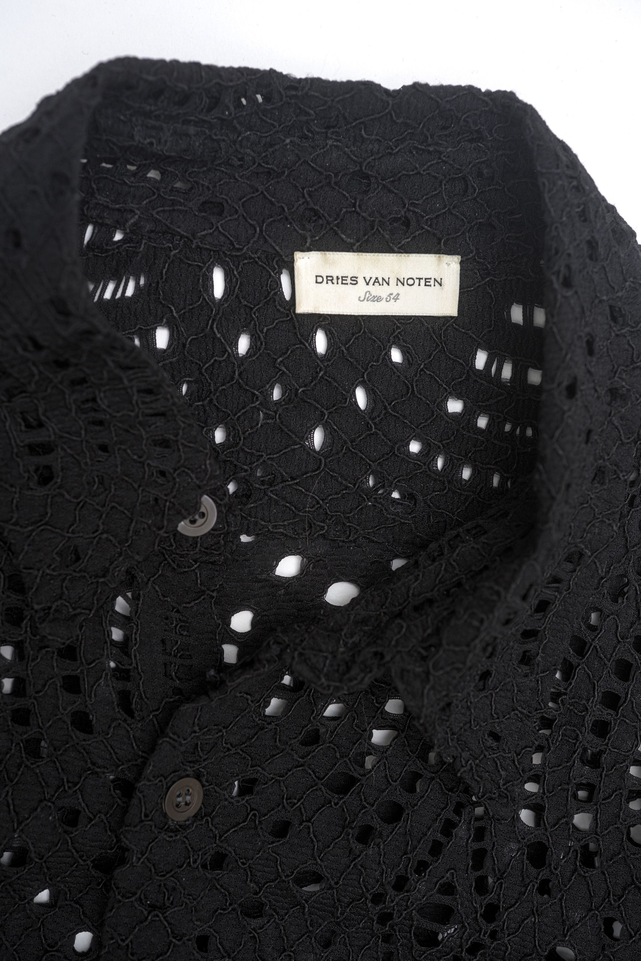 Dries Van Noten Dries Van Noten Openwork Lace Button-Up Shirt Black 54 Size XXL / US 16-18 / IT 52-54 - 3 Thumbnail