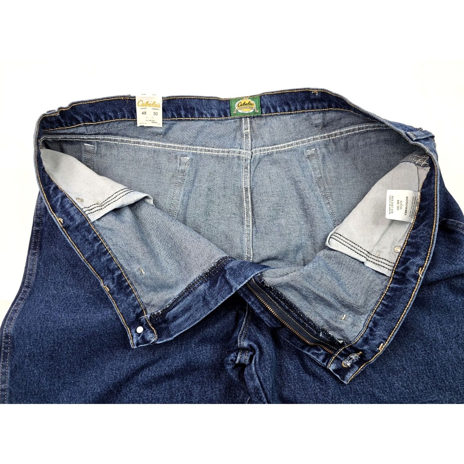 Vintage Cabela's Roughneck Jeans Men's Regular Fit 48x30 Blue Denim 5-Pocket NWT Bass Pro Shops/Cabela's Vintage: No Size US 32 / EU 48 - 6 Thumbnail