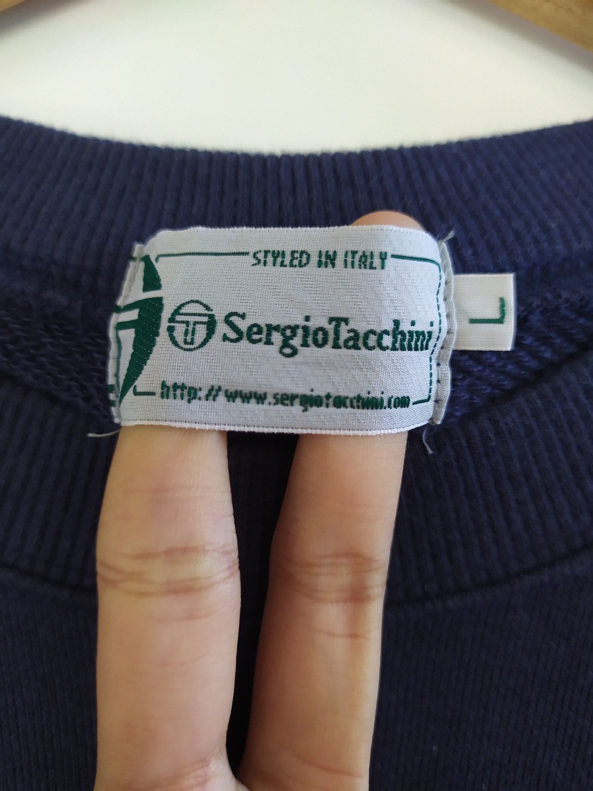 Sergio Tacchini × Vintage Vintage Sergio Tacchini Crewneck Sweatshirt Size US L / EU 52-54 / 3 - 4 Thumbnail