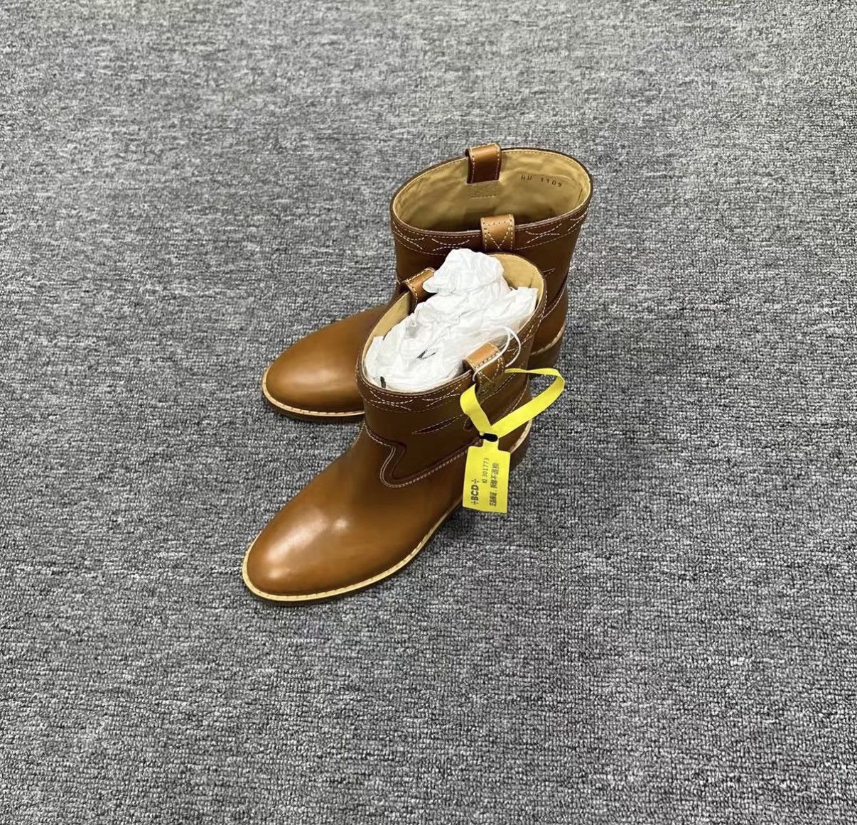 Celine Celine Bohemian Brown Stitching Leather Ankle Boots J41 Size US 6 / IT 36 - 2 Thumbnail