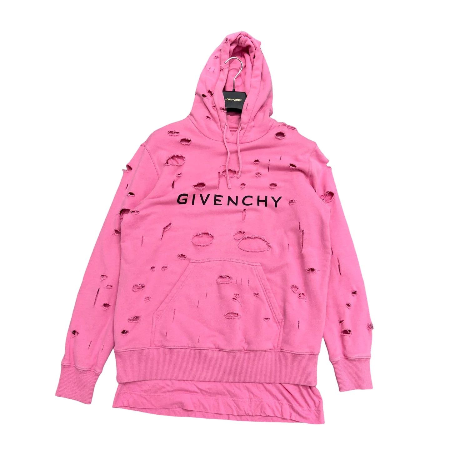 Givenchy Givenchy Pink Distressed Hoodie Size XS Size US XS / EU 42 / 0 - 1 Thumbnail