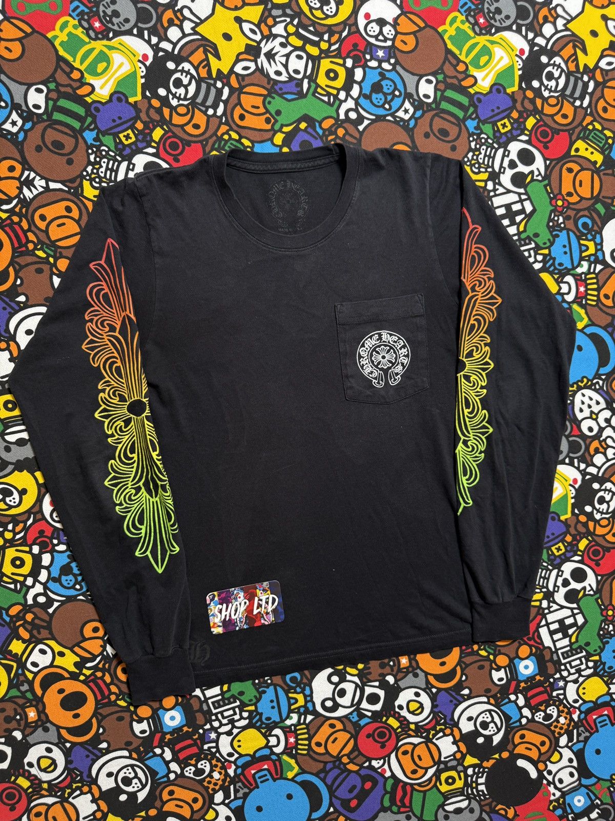 Chrome Hearts Chrome Hearts Black Gradient Floral Logo Long Sleeve Tee Size US XS / EU 42 / 0 - 2 Thumbnail