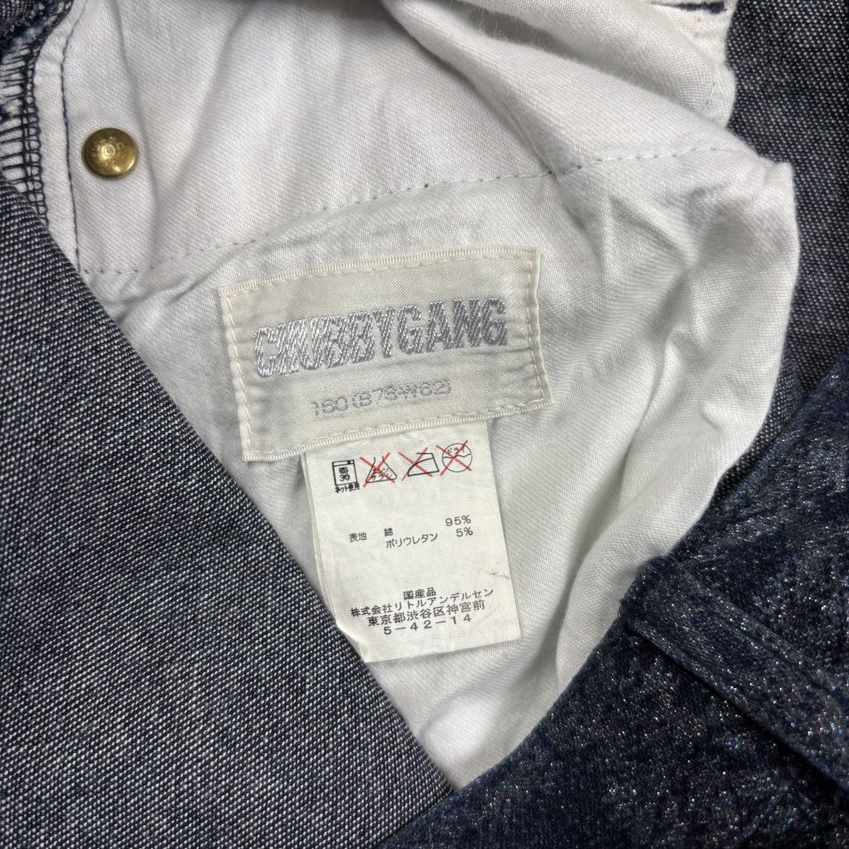 Yasuyuki Ishii 2000s Chubby Gang - Glittered Snake Skin Denim Flared Pants Size US 29 - 8 Thumbnail