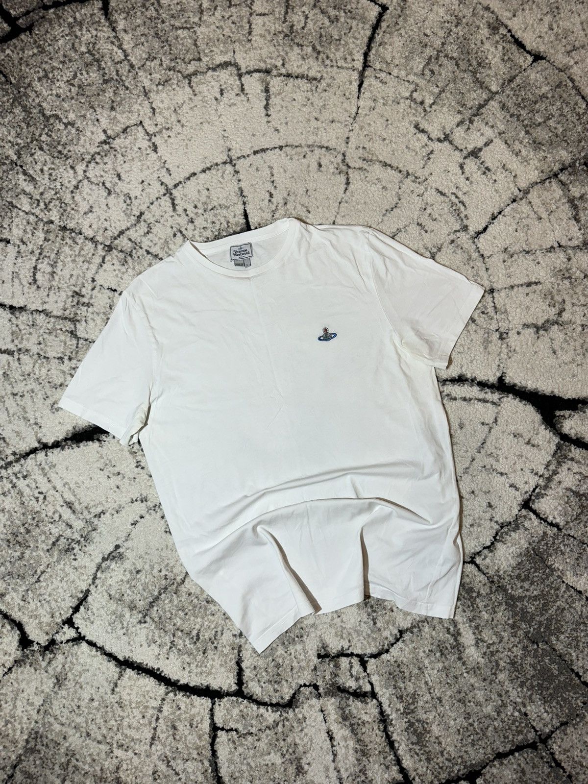 Vivienne Westwood Vivienne Westwood Orbital Embroidered White Men’s T Shirt Size US L / EU 52-54 / 3 - 1 Thumbnail
