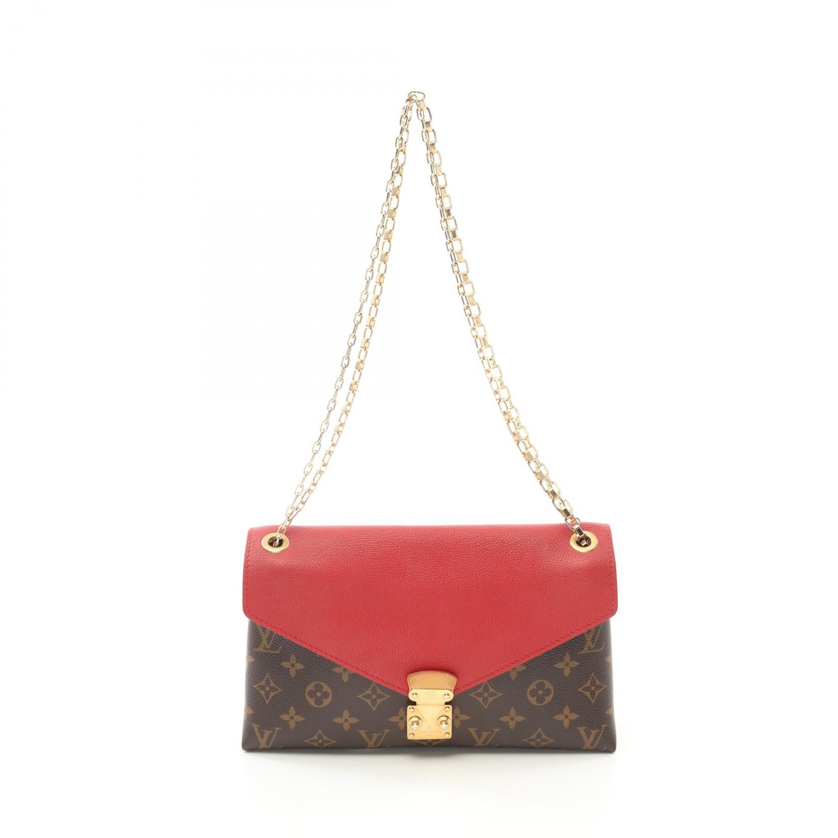 Louis Vuitton Louis Vuitton Pallas Chain Monogram Shoulder Bag Canvas Shoulder Bag M41201 in Brown, Women's