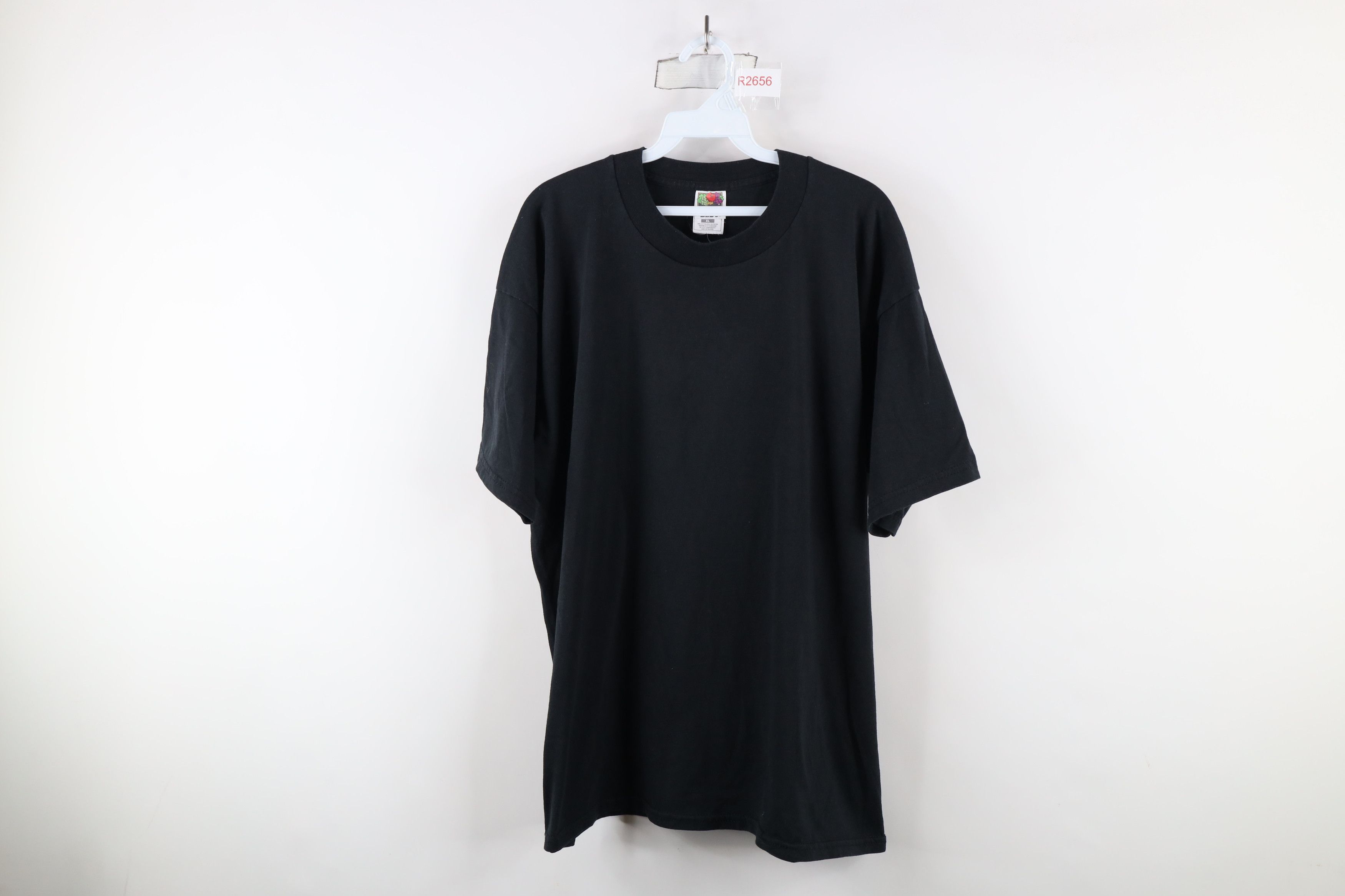 Vintage Vintage 90s Streetwear Blank Short Sleeve T-Shirt Black Size US XL / EU 56 / 4 - 1 Thumbnail
