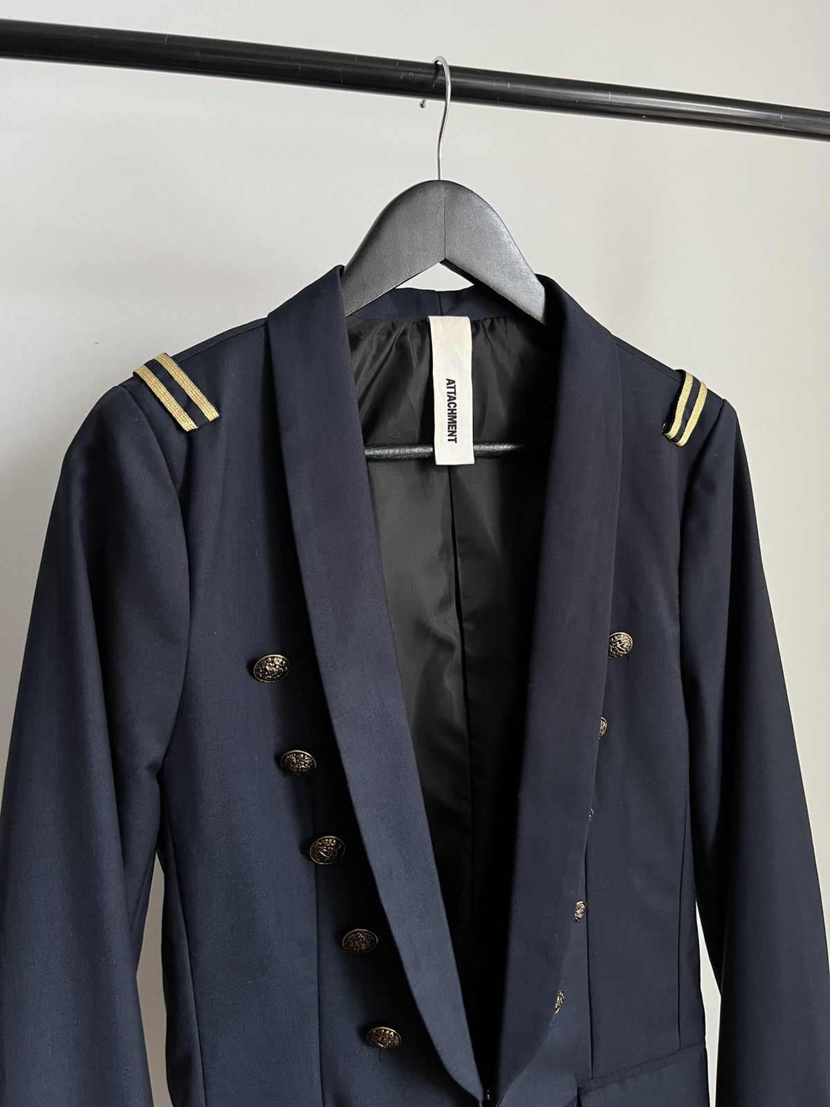 Attachment Super rare Attachment sailor wool blazer jacket Size 46R - 2 Thumbnail