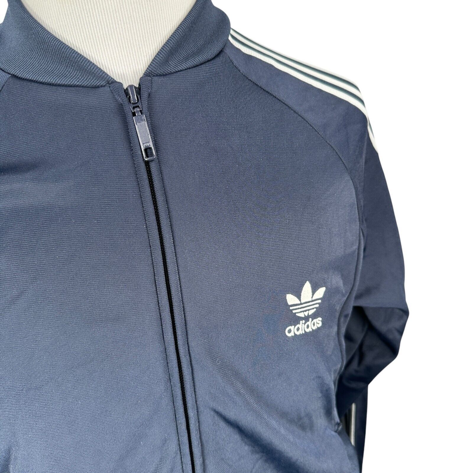 Adidas Adidas Superstar Jacket Men s Medium Navy Blue White Legacy Grailed