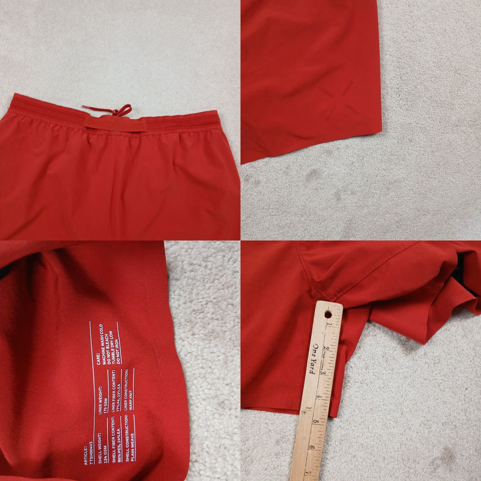 Ten Thousand Ten Thousand Athletic Shorts Mens Large Red Lined Pockets Size US 33 - 8 Thumbnail