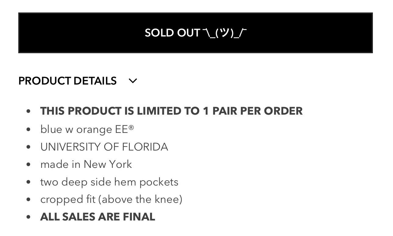 Eric Emanuel × NCAA Eric Emanuel University Of Florida Basic Shorts Large Size US 34 / EU 50 - 11 Thumbnail