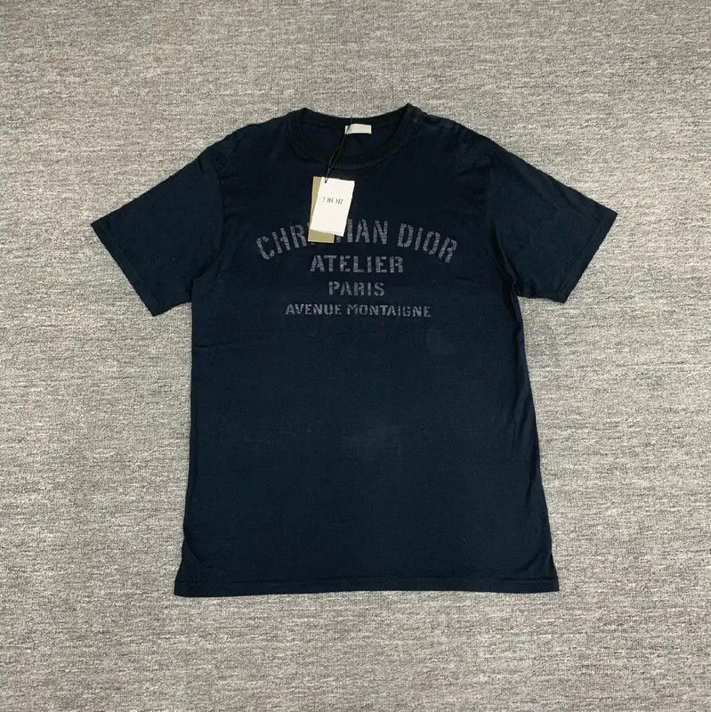 Dior Dior Navy Cotton Women's T-Shirt 0089 Size L / US 10 / IT 46 - 1 Thumbnail