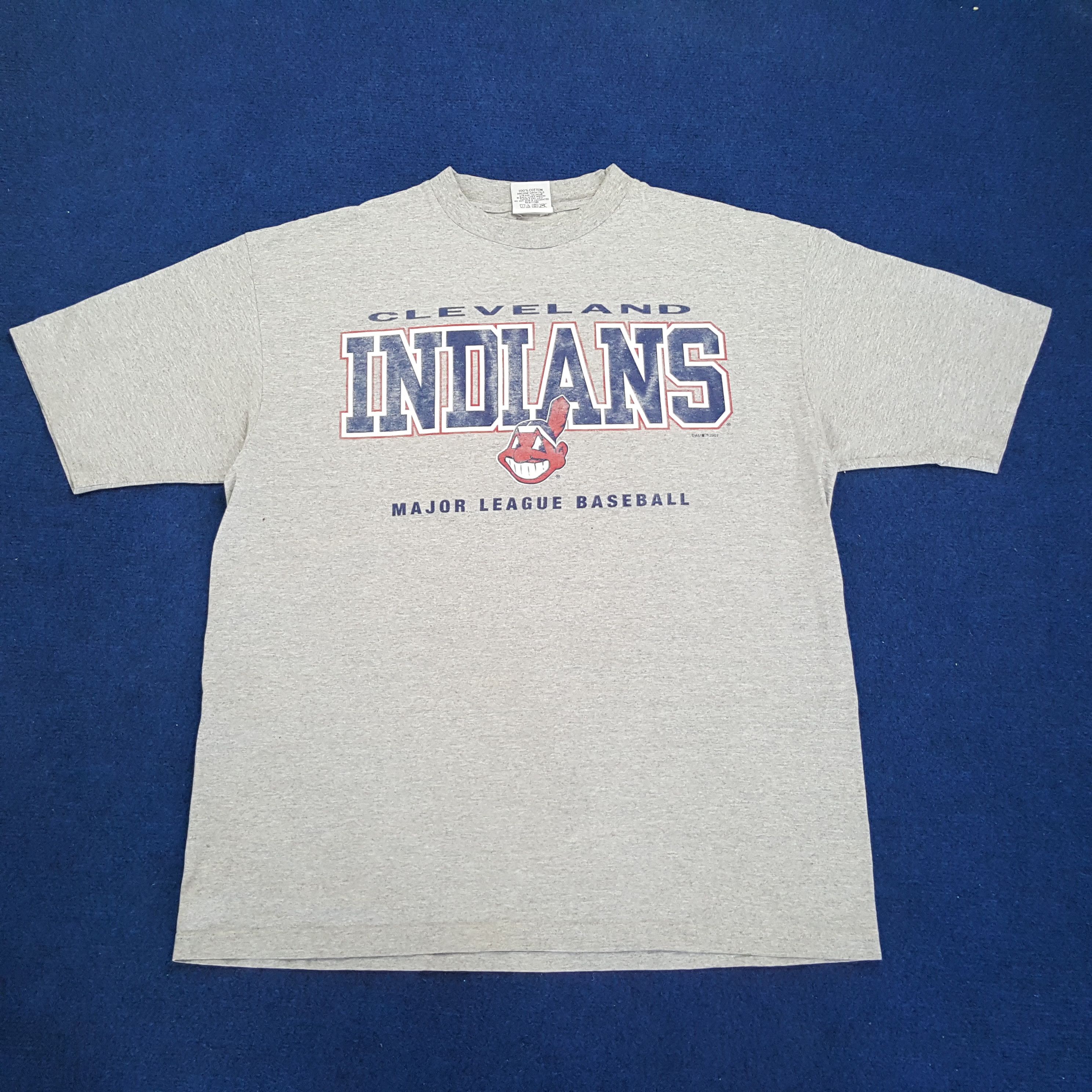 MLB × Vintage Vintage MLB Cleveland Indians Team Baseball League T-shirt Size US XL / EU 56 / 4 - 1 Thumbnail