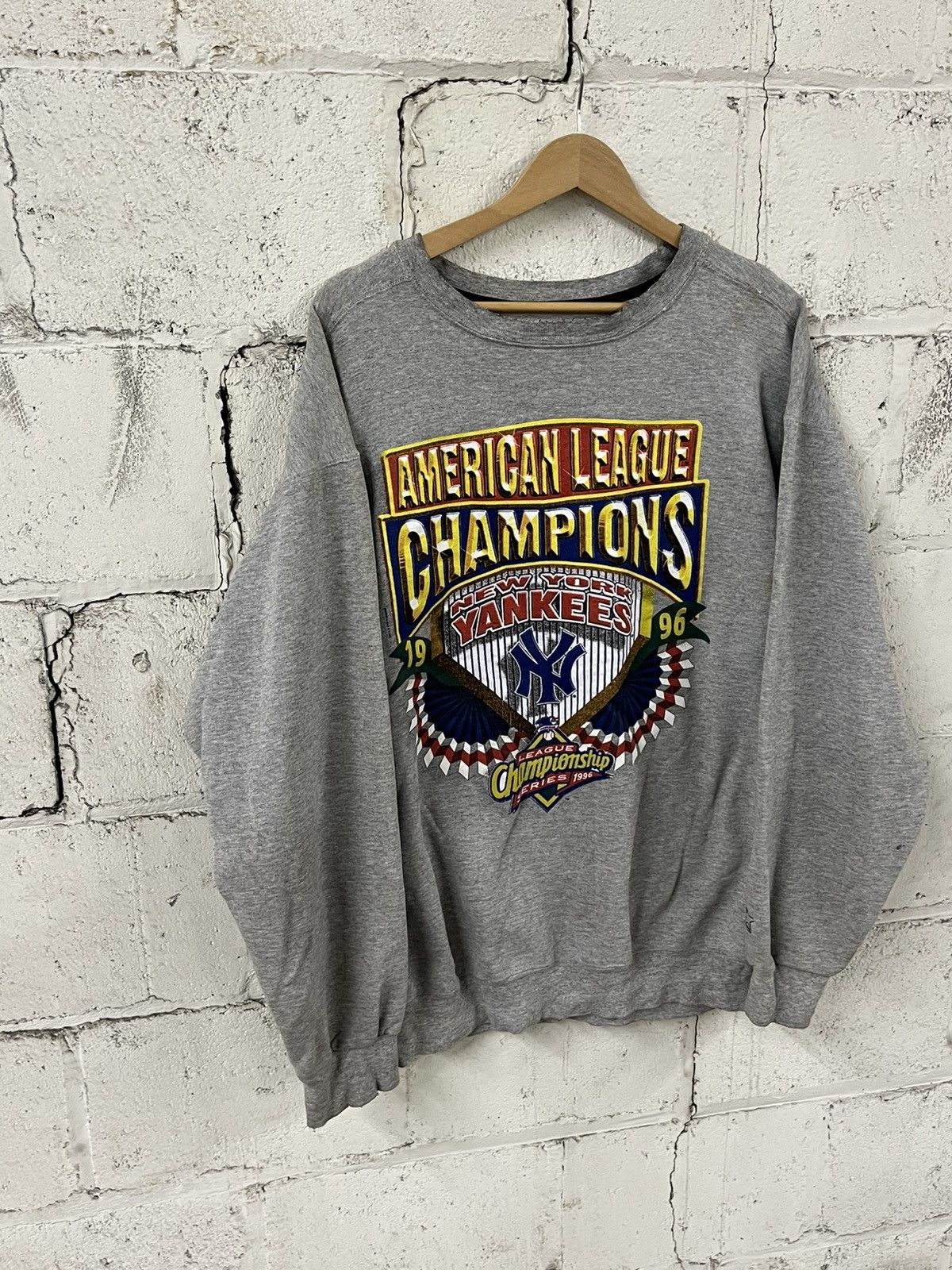 Starter Vintage NY yankees 90s starter sweatershirt boxy hype Size US XL / EU 56 / 4 - 4 Thumbnail