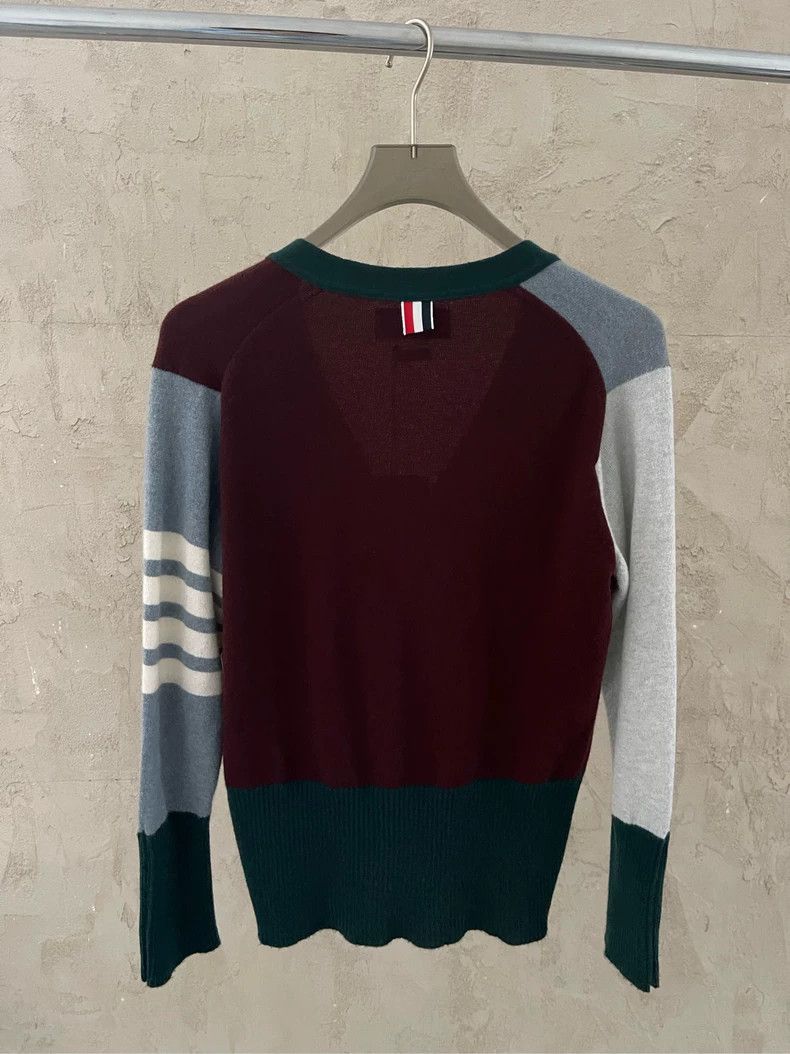 Thom Browne Thom browne Colorful stitching four-striped cashmere cardig Size US M / EU 48-50 / 2 - 3 Thumbnail