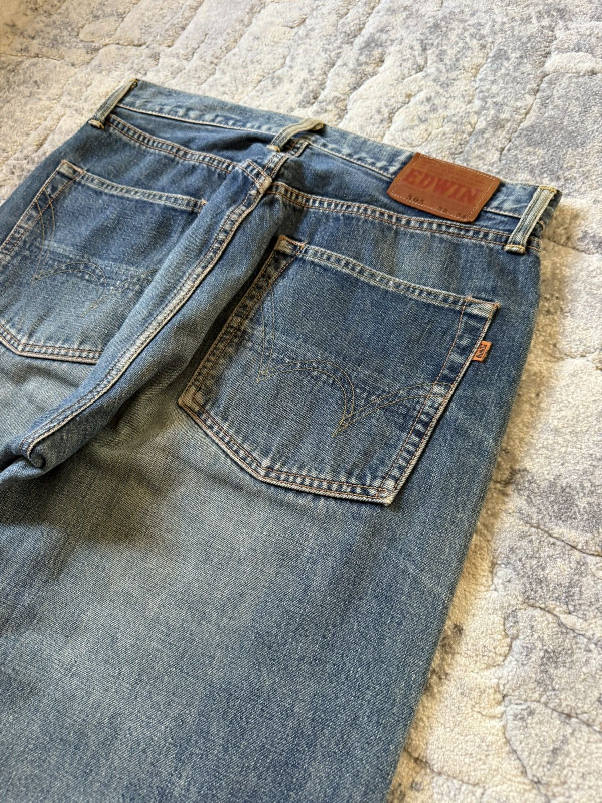 Edwin Edwin 505 Rare OG Type 1 Selvedge Baggy Jeans Size US 32 / EU 48 - 14 Thumbnail