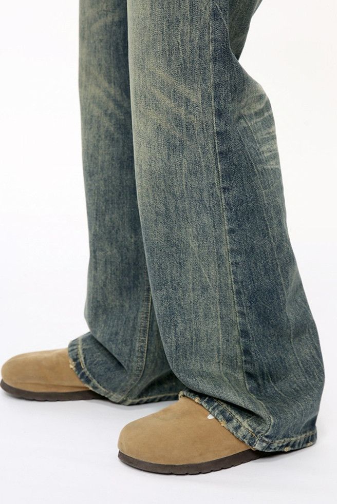 Jean × Vintage Vintage Worn-out Loose Flared Jeans Size US 31 - 5 Thumbnail