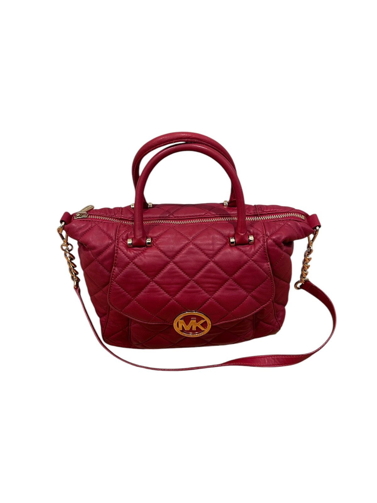 Michael Kors Michael Kors Red Quilted Leather handbag Crossbody bag Size ONE SIZE - 1 Thumbnail