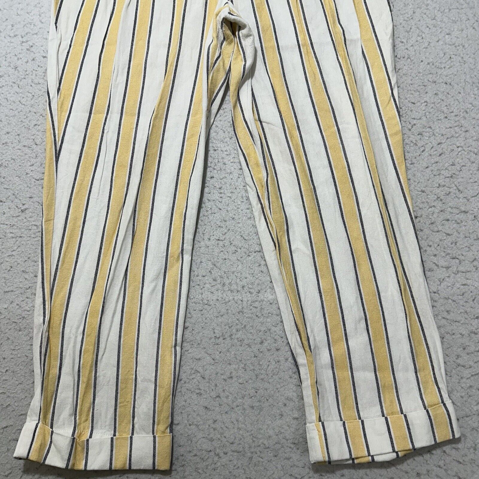 Topshop Top Shop 8 Summer Striped Yellow White High Waisted Pants Size 30" / US 8 / IT 44 - 3 Thumbnail
