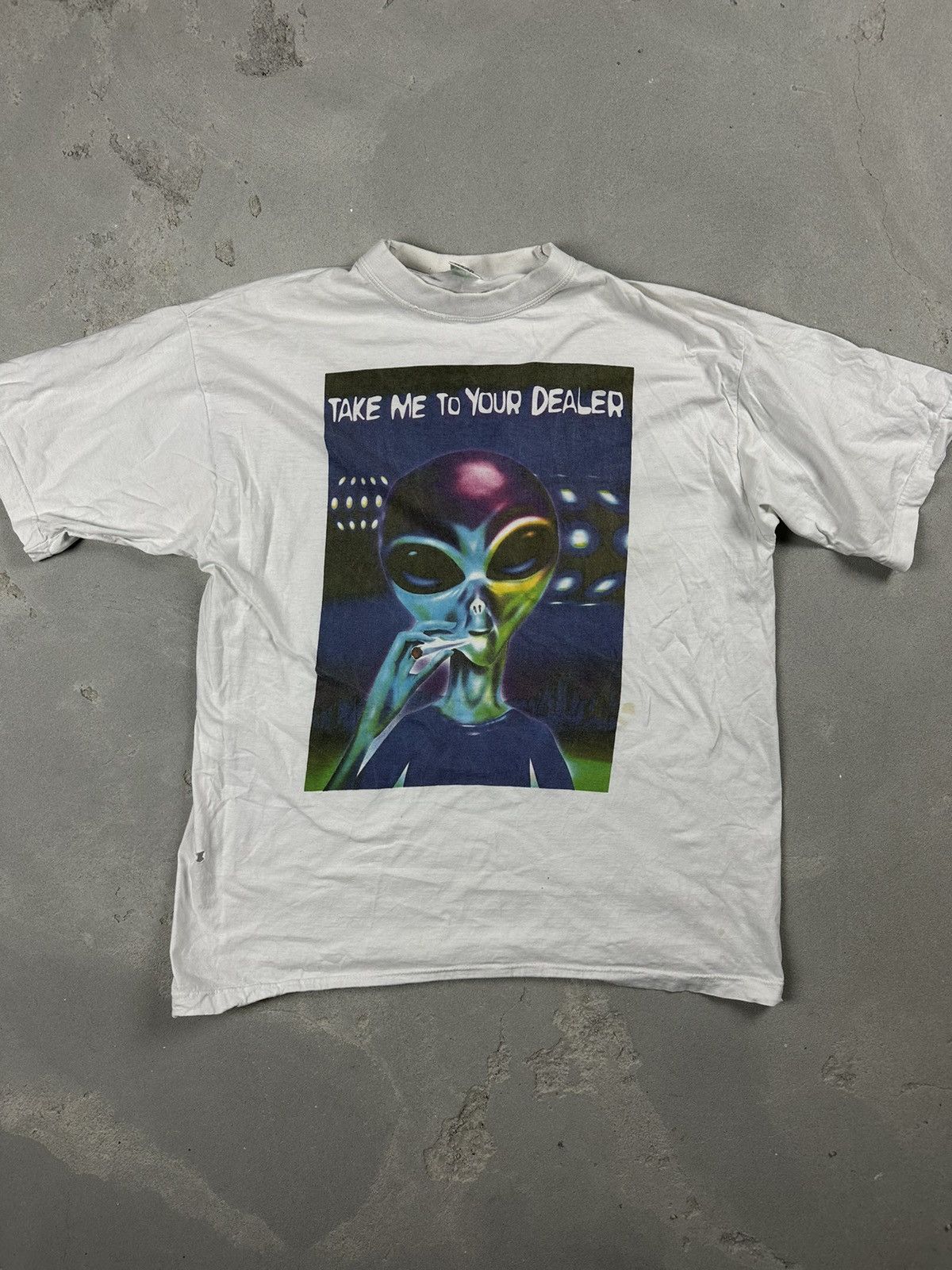 Alien Workshop Vintage Alien Take Me To Your Dealer White T-Shirt Size US XL / EU 56 / 4 - 2 Thumbnail