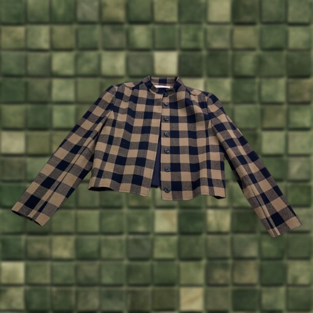 Pendleton VINTAGE Pendleton Blazer Jacket Women Small Brown Black Wool Buffalo Plaid USA Made 50s 60s Preppy Casual Button Pocket Lining Polyester Size S / US 4 / IT 40 - 1 Thumbnail