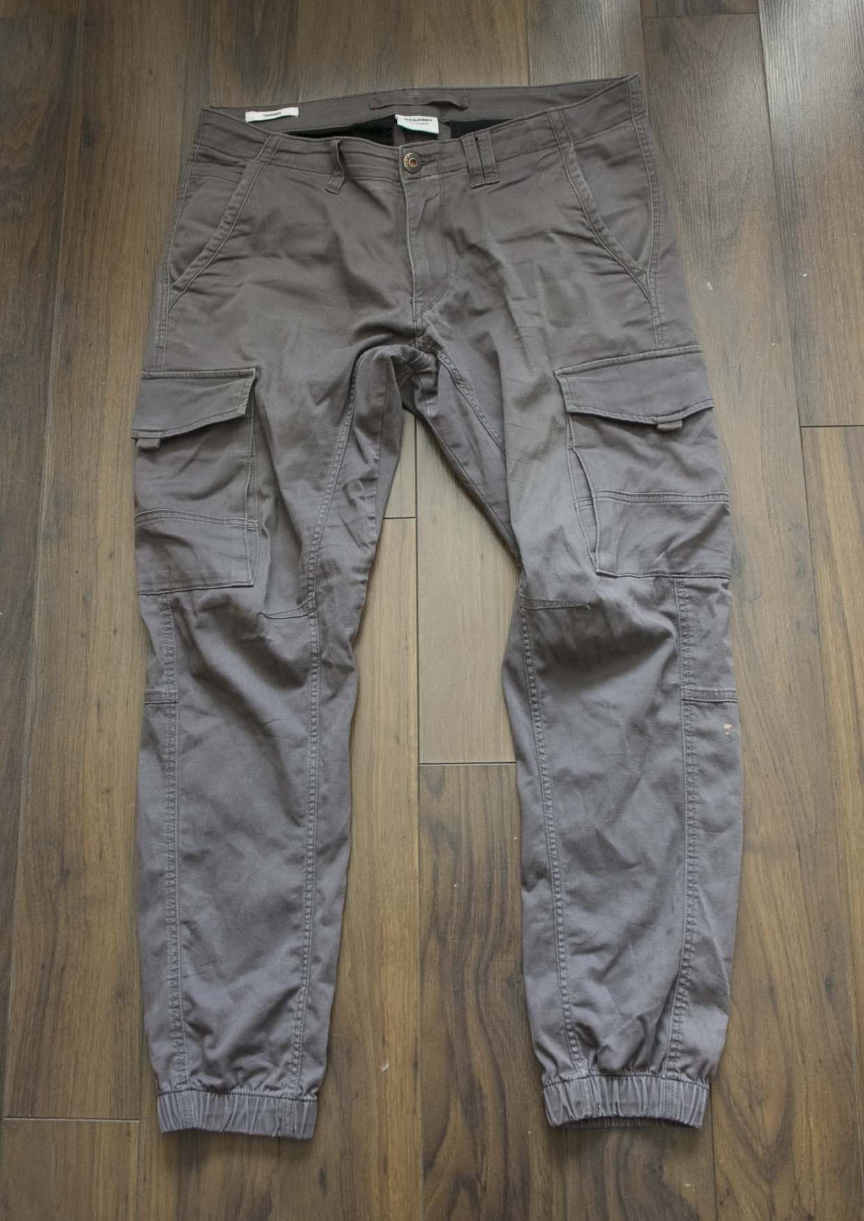 Jack & Jones Pants Tapered Size 34x28 Gray